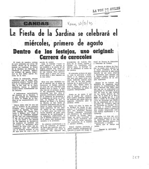 1973 Una original carrea de caracoles