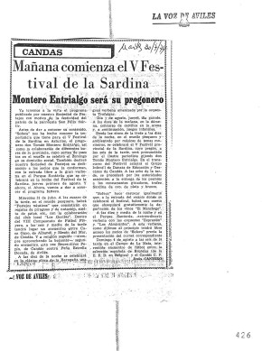 1974 montero Entrialgo será el pregonero