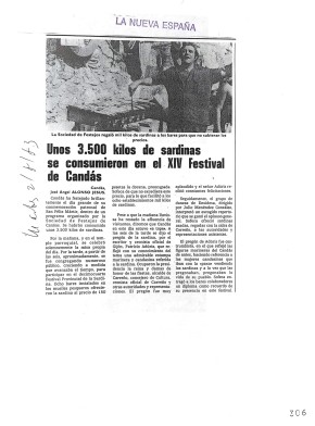 1983 unos 3500 kilos de sardina se comieron en el XIV festival de la sardina