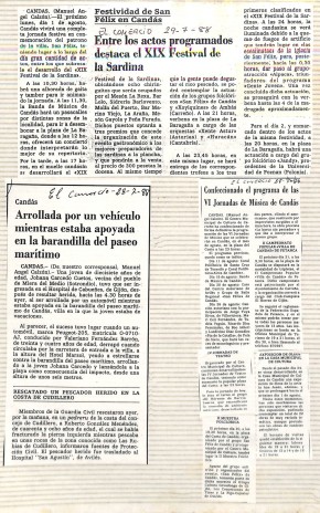 1988 Entre los actos programados destaca el 19 festival de la sardina