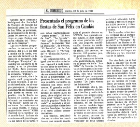 1992 presentado el programa de las fiestas de san Félix