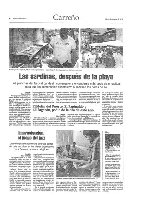 Las sardinas, después de la playa